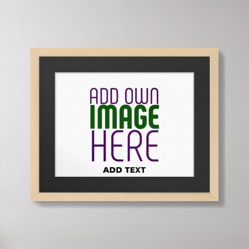 MODERN EDITABLE SIMPLE WHITE IMAGE TEXT TEMPLATE FRAMED ART