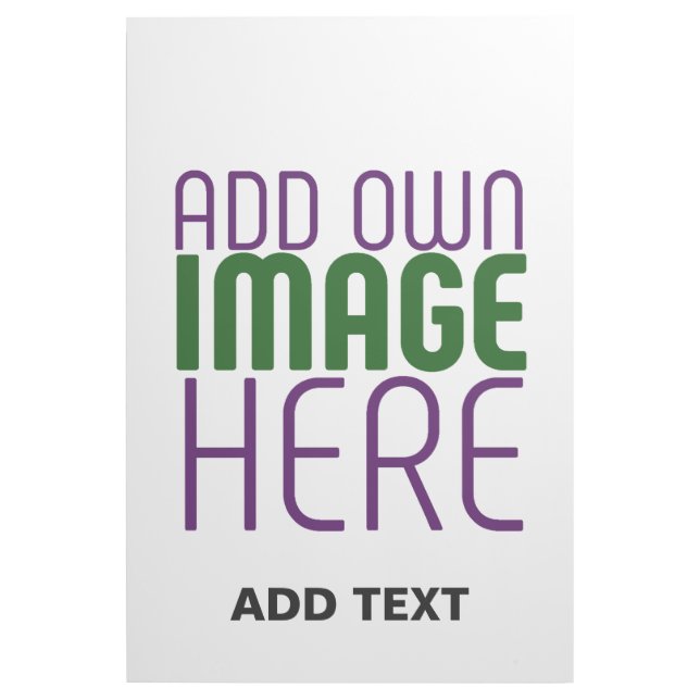 MODERN EDITABLE SIMPLE WHITE IMAGE TEXT TEMPLATE GALLERY WRAP (Front)