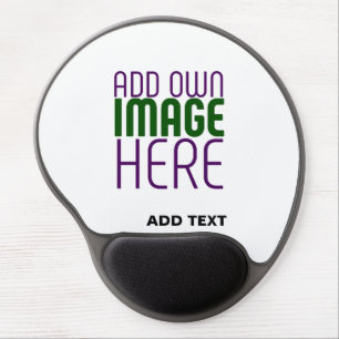 MODERN EDITABLE SIMPLE WHITE IMAGE TEXT TEMPLATE GEL MOUSE PAD
