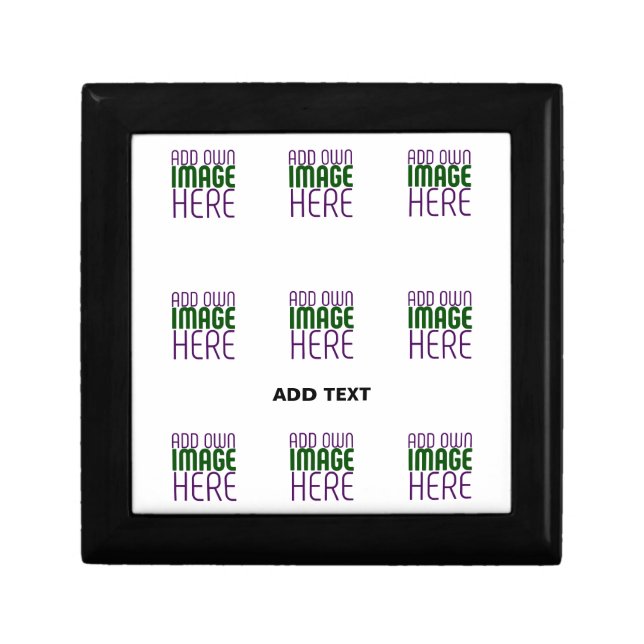 MODERN EDITABLE SIMPLE WHITE IMAGE TEXT TEMPLATE GIFT BOX (Front)