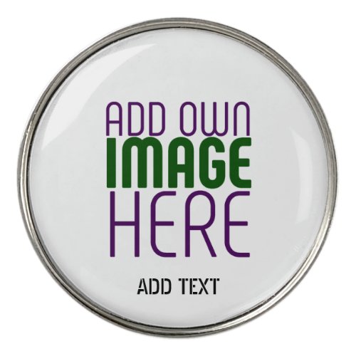 MODERN EDITABLE SIMPLE WHITE IMAGE TEXT TEMPLATE GOLF BALL MARKER
