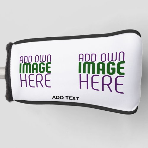 MODERN EDITABLE SIMPLE WHITE IMAGE TEXT TEMPLATE GOLF HEAD COVER