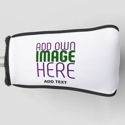 MODERN EDITABLE SIMPLE WHITE IMAGE TEXT TEMPLATE GOLF HEAD COVER