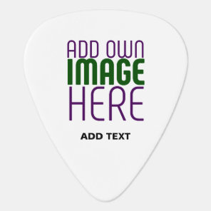 MODERN EDITABLE SIMPLE WHITE IMAGE TEXT TEMPLATE GUITAR PICK
