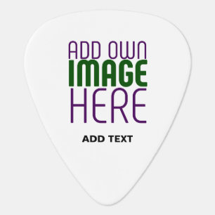 MODERN EDITABLE SIMPLE WHITE IMAGE TEXT TEMPLATE GUITAR PICK