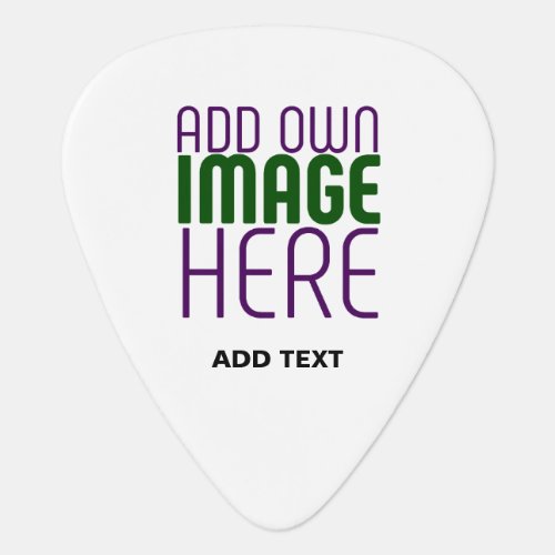 MODERN EDITABLE SIMPLE WHITE IMAGE TEXT TEMPLATE GUITAR PICK