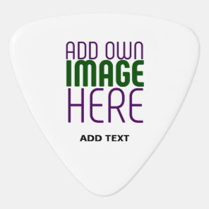 MODERN EDITABLE SIMPLE WHITE IMAGE TEXT TEMPLATE GUITAR PICK