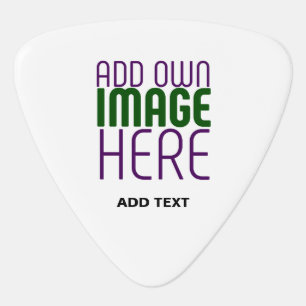 MODERN EDITABLE SIMPLE WHITE IMAGE TEXT TEMPLATE GUITAR PICK
