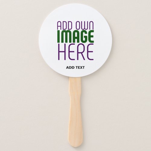 MODERN EDITABLE SIMPLE WHITE IMAGE TEXT TEMPLATE HAND FAN