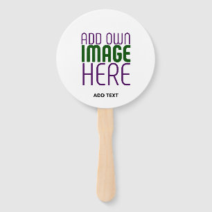 MODERN EDITABLE SIMPLE WHITE IMAGE TEXT TEMPLATE HAND FAN