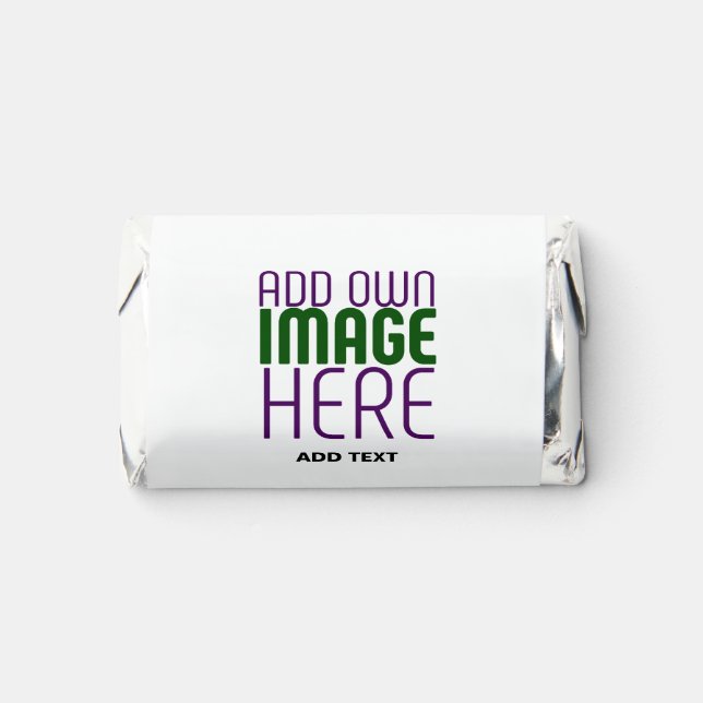 MODERN EDITABLE SIMPLE WHITE IMAGE TEXT TEMPLATE HERSHEY'S MINIATURES (Front)