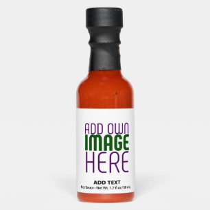 MODERN EDITABLE SIMPLE WHITE IMAGE TEXT TEMPLATE HOT SAUCES