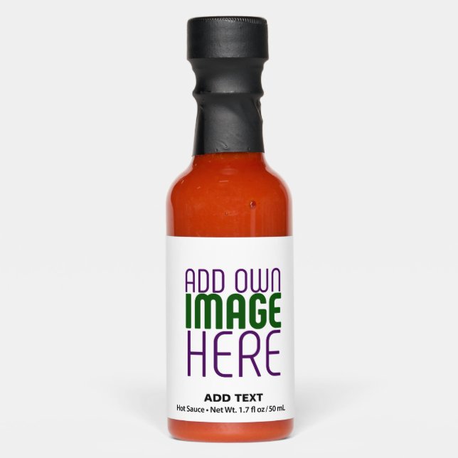 MODERN EDITABLE SIMPLE WHITE IMAGE TEXT TEMPLATE HOT SAUCES (Front)
