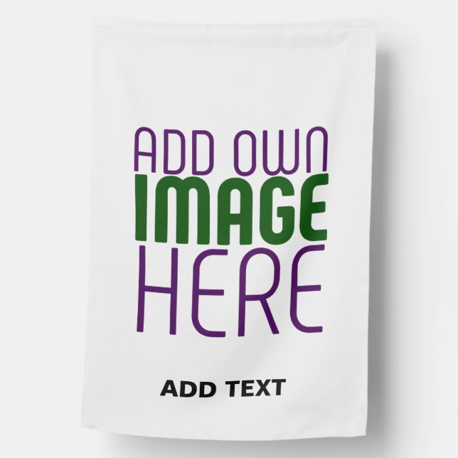 MODERN EDITABLE SIMPLE WHITE IMAGE TEXT TEMPLATE HOUSE FLAG (Front)