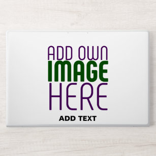 MODERN EDITABLE SIMPLE WHITE IMAGE TEXT TEMPLATE HP LAPTOP SKIN