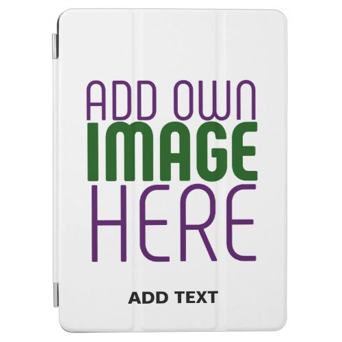 MODERN EDITABLE SIMPLE WHITE IMAGE TEXT TEMPLATE iPad AIR COVER