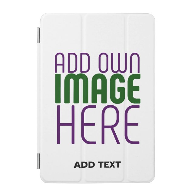 MODERN EDITABLE SIMPLE WHITE IMAGE TEXT TEMPLATE iPad MINI COVER (Front)