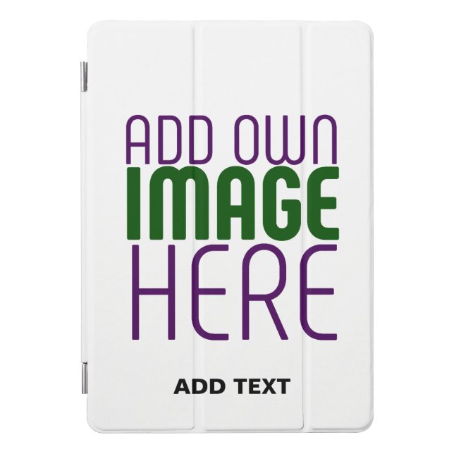 MODERN EDITABLE SIMPLE WHITE IMAGE TEXT TEMPLATE iPad PRO COVER (Front)