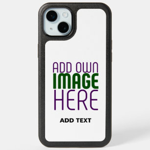 MODERN EDITABLE SIMPLE WHITE IMAGE TEXT TEMPLATE iPhone 15 PLUS CASE