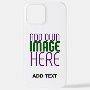 MODERN EDITABLE SIMPLE WHITE IMAGE TEXT TEMPLATE iPhone 12 PRO MAX CASE