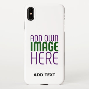 MODERN EDITABLE SIMPLE WHITE IMAGE TEXT TEMPLATE iPhone XS MAX CASE