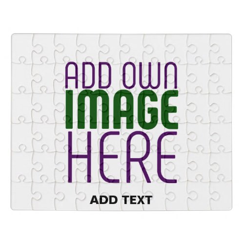 MODERN EDITABLE SIMPLE WHITE IMAGE TEXT TEMPLATE JIGSAW PUZZLE