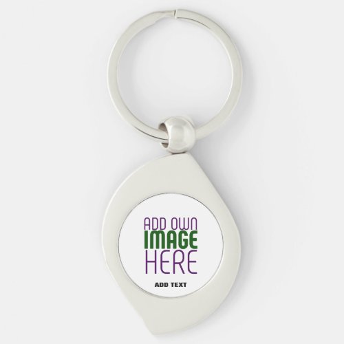 MODERN EDITABLE SIMPLE WHITE IMAGE TEXT TEMPLATE KEYCHAIN