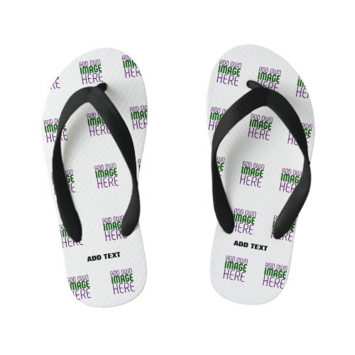 MODERN EDITABLE SIMPLE WHITE IMAGE TEXT TEMPLATE KIDS FLIP FLOPS