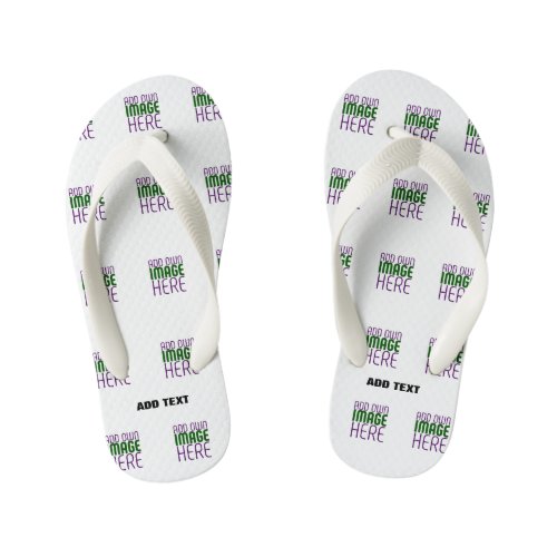 MODERN EDITABLE SIMPLE WHITE IMAGE TEXT TEMPLATE KIDS FLIP FLOPS