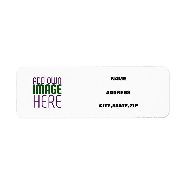 MODERN EDITABLE SIMPLE WHITE IMAGE TEXT TEMPLATE LABEL (Front)