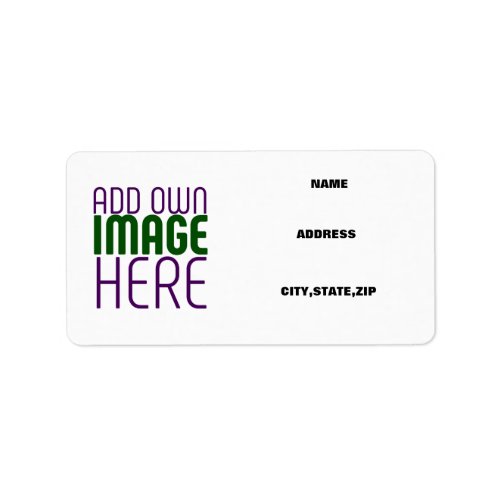 MODERN EDITABLE SIMPLE WHITE IMAGE TEXT TEMPLATE LABEL