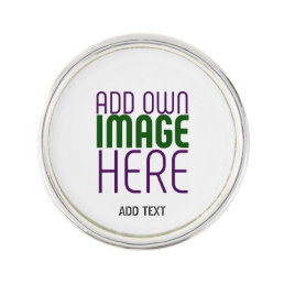 MODERN EDITABLE SIMPLE WHITE IMAGE TEXT TEMPLATE LAPEL PIN