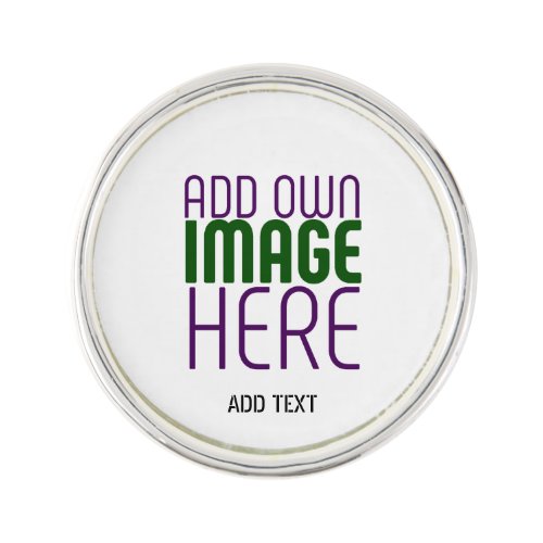 MODERN EDITABLE SIMPLE WHITE IMAGE TEXT TEMPLATE LAPEL PIN