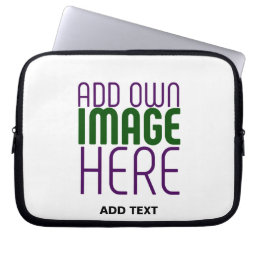MODERN EDITABLE SIMPLE WHITE IMAGE TEXT TEMPLATE LAPTOP SLEEVE