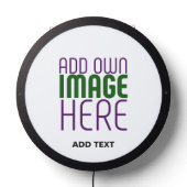 MODERN EDITABLE SIMPLE WHITE IMAGE TEXT TEMPLATE LED SIGN (Lights Off)