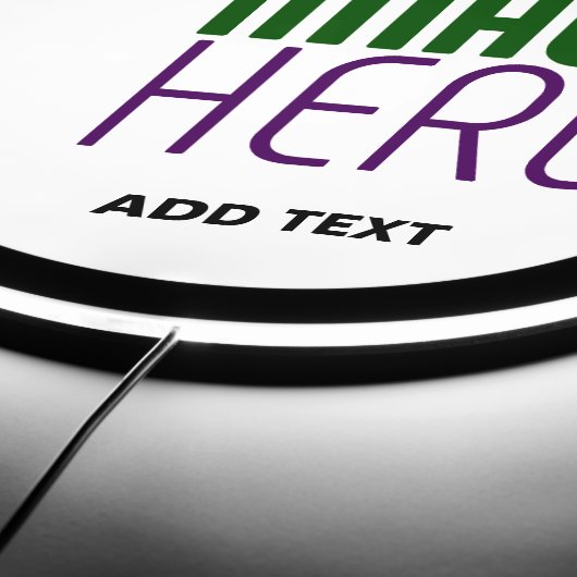 MODERN EDITABLE SIMPLE WHITE IMAGE TEXT TEMPLATE LED SIGN (Edge)