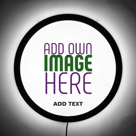 MODERN EDITABLE SIMPLE WHITE IMAGE TEXT TEMPLATE LED SIGN (Front)