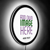 MODERN EDITABLE SIMPLE WHITE IMAGE TEXT TEMPLATE LED SIGN (Angle)