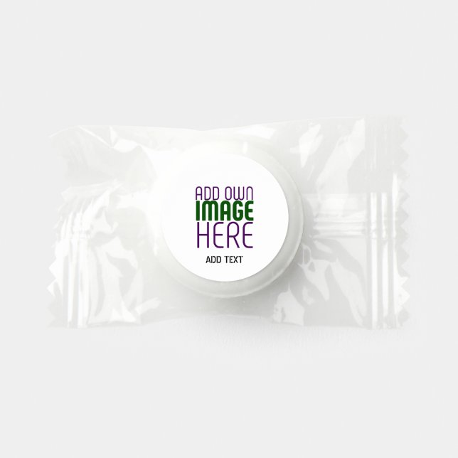 MODERN EDITABLE SIMPLE WHITE IMAGE TEXT TEMPLATE LIFE SAVER® MINTS (Front)