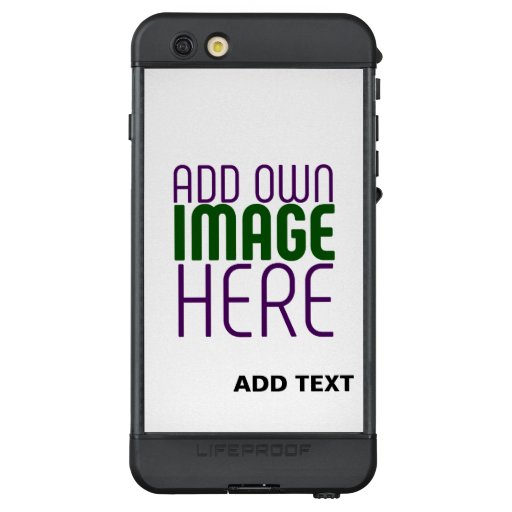 MODERN EDITABLE SIMPLE WHITE IMAGE TEXT TEMPLATE LifeProof NÜÜD iPhone 6S PLUS CASE