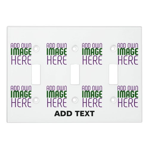 MODERN EDITABLE SIMPLE WHITE IMAGE TEXT TEMPLATE LIGHT SWITCH COVER
