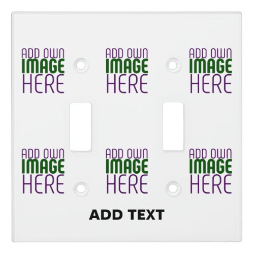MODERN EDITABLE SIMPLE WHITE IMAGE TEXT TEMPLATE LIGHT SWITCH COVER
