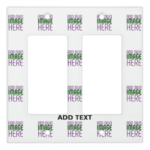 MODERN EDITABLE SIMPLE WHITE IMAGE TEXT TEMPLATE LIGHT SWITCH COVER