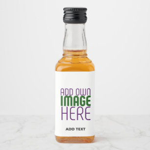 MODERN EDITABLE SIMPLE WHITE IMAGE TEXT TEMPLATE LIQUOR BOTTLE LABEL