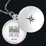 MODERN EDITABLE SIMPLE WHITE IMAGE TEXT TEMPLATE LOCKET NECKLACE<br><div class="desc">THIS IS A DESIGN FITTING FOR CUSTOMERS.YOU CAN CHANGE, RESIZE OR ADD LOGO, PHOTO, TEXT AND COLOURS THE WAY YOU WANT.THANK YOU.</div>