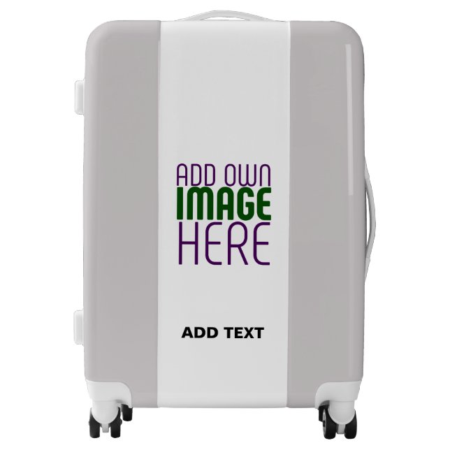 MODERN EDITABLE SIMPLE WHITE IMAGE TEXT TEMPLATE LUGGAGE (Front)