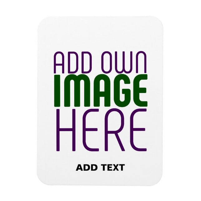 MODERN EDITABLE SIMPLE WHITE IMAGE TEXT TEMPLATE MAGNET (Vertical)