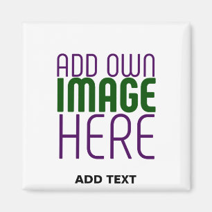 MODERN EDITABLE SIMPLE WHITE IMAGE TEXT TEMPLATE MAGNET