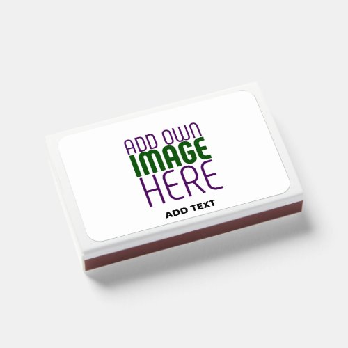 MODERN EDITABLE SIMPLE WHITE IMAGE TEXT TEMPLATE MATCHBOXES