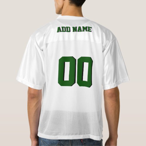MODERN EDITABLE SIMPLE WHITE IMAGE TEXT TEMPLATE MENS FOOTBALL JERSEY